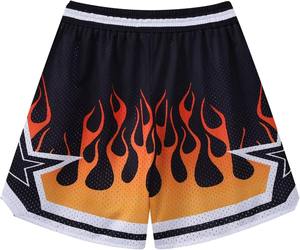 Pantalones cortos estampados de sublimación Premium para hombre, ropa de calle transpirable de malla de calle alta personalizada, suministro de fábrica de entrenamiento de gimnasio - Product Image 4