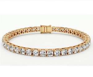 Pulsera de Diamantes Redondos con Corte Brillante, Clásica para Mujer, Diamantes Cultivados en Laboratorio - Product Image 3