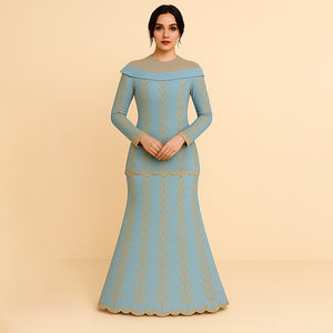 Bayang Emas Modeste Traditionnel Musulman Kebaya Respirant Coton Mousseline de Soie BAJU KURUNG Plus Taille et Caractéristiques Antistatiques - Product Image 3