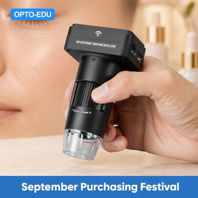 OPTO-EDU A34.5017 1000x WIFI USB Digital Microscope 2MP Handheld for Skin Hair Scalp Beauty Coin Jewelry