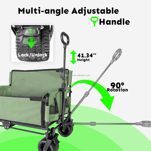 Portable pliant pique-nique Camping Wagon chariot Camping en plein air chariot de plage pliable chariot plage Wagon chariot à main avec roues - Product Image 4