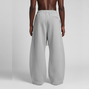 Pantalones Deportivos de Estilo Urbano, Anchos, de Pierna Ancha, Corte Regular, Ligeros, Mezcla de Poliéster/Algodón, 450 Gsm, Pantalones Jogger Casuales para Hombre - Product Image 4