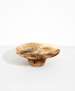 <b>White</b> and Grey Resin Pedestal Bowl Elegant Decorative Display <b>Stand</b> for Dining Table Events Parties and Home Decor Centerpiece - Product Image 6