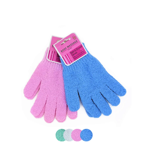 Mia Med Skin-Friendly Bath <b>Shower</b> <b>Gloves</b> Gentle Body Cleaner with Mesh Sponge Towel and Loofah Simple Style in Bulk Packaging - Product Image 3