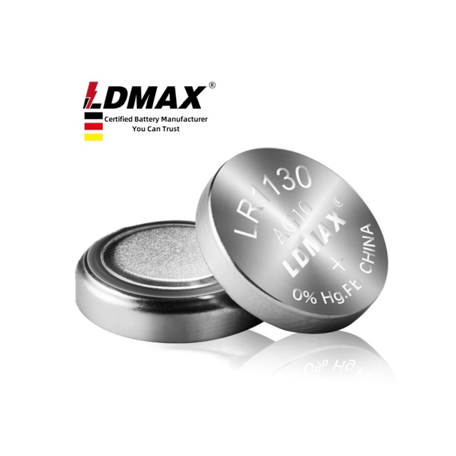 LDMAX China Factory 10 Pcs 1.5V AG10 Alkaline Button Cell AG4 389 390 GP89A L1130 LR54 189 LR1130 Button Battery for Watch