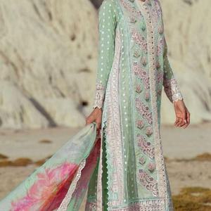 2022 indien pakistanais luxe pelouse brodé costume vente chaude Salwar Kameez pour les occasions spéciales d'été - Product Image 1