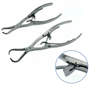 คีมจับกระดูกแบบล็อคตัวเอง ปลายแหลม ทำจากเหล็กกล้าไร้สนิม ออกแบบตามหลักสรีรศาสตร์ สำหรับการผ่าตัดและจับกระดูก - Product Image 1