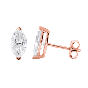 Vintage Glamour 0.50Ct Lab Grown Diamond Push Back Boucles d'oreilles en or rose massif en gros disponibles - Product Image 4