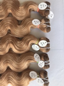Single Donor 24" Inch <b>Body</b> <b>Wave</b> Indian Hair Extensions Good Quality Virgin Hair Grade 12A No.18 Colored Bundle Looking Good - Product Image 4
