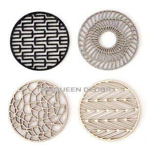 Usine en gros découpé au laser écologique naturel personnaliser taille forme motif bambou sous-verre maison Accent - Product Image 1