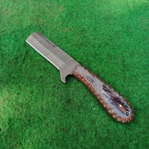 มีดตัดวัวเหล็กดามัสกัสใช้สำหรับตั้งแคมป์ล่าสัตว์มีดคาวบอยแบบตายตัวพร้อมปลอกหนังมีดแบบญี่ปุ่น - Product Image 4