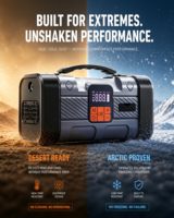 Démarreur de voiture portable multifonction 24000 mAh avec batterie externe et compresseur d'air numérique 150 psi pour camions, motos et pneus de voiture
