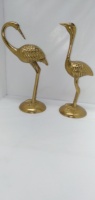 Sculpture debout d'oiseaux en aluminium doré, pièce décorative d'art déco en métal artisanal pour salon et salle à manger élégants, décoration intérieure