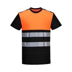 Polo à manches courtes haute visibilité pour homme, logo personnalisé, vêtements de sécurité réfléchissants, maille respirante, t-shirts de travail - Product Image 4