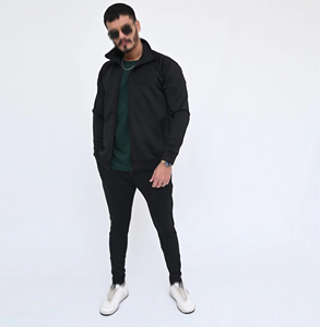 Ensemble de jogging décontracté pour homme, taille XXL, conçu sur mesure, pour l'hiver, uni, pour la course à pied et l'entraînement, avec cordon de serrage, 100% coton - Product Image 2