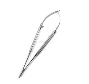 Micro tijeras, puntas rectas de 7 pulgadas (18cm) sin bloqueo, instrumento quirúrgico de precisión de acero inoxidable para disección de microcirugía - Product Image 5