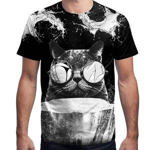Gran oferta, cómoda, personalizada, exige tu propia marca, camiseta de manga corta para hombre, ropa de calle, camiseta transpirable con cuello redondo por sublimación - Product Image 6