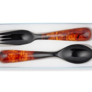 Juego de Cubiertos para Ensalada de Madera Natural con 2 Espátulas, Utensilios Hechos a Mano Sostenibles - Product Image 2