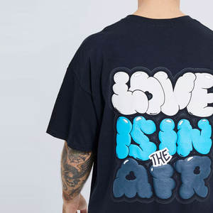 Camisetas cómodas de alta calidad con estampado de hojaldre, nuevo estilo, camisetas de manga corta de algodón con estampado de hojaldre para hombre - Product Image 4