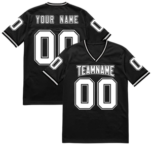 Uniformes de football américain personnalisés respirants grande taille à manches courtes, impression par sublimation, antibactériens, séchage rapide pour hommes - Product Image 1
