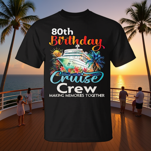 T-shirt coordinata per amici e familiari per la festa del 80° compleanno, per la squadra di bordo e per le vacanze in famiglia - Product Image 3