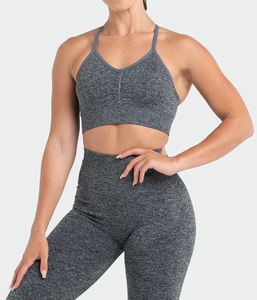 เสื้อชั้นในกีฬาสำหรับผู้หญิง คุณภาพพรีเมียม สำหรับออกกำลังกาย โยคะ ระบายอากาศได้ดี ไร้ตะเข็บ แห้งเร็ว รองรับระดับปานกลาง เหมาะสำหรับออกกำลังกาย เต้นรำ BD - Product Image 3