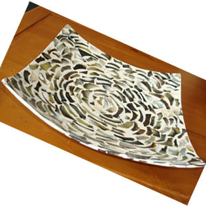 PLAT À VAISSELLE EN COQUILLES DE MER ÉCOLOGIQUE, Mosaïque de coquillages, design unique - Product Image 2