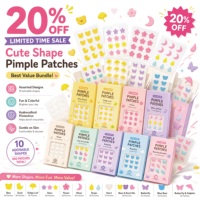 Nouveau style 2026 : Patchs hydrocolloïdes imprimés pour l'acné, végétaliens, à base de plantes, sans huile, adorables patchs anti-imperfections, faible MOQ, marque privée, approvisionnement en gros
