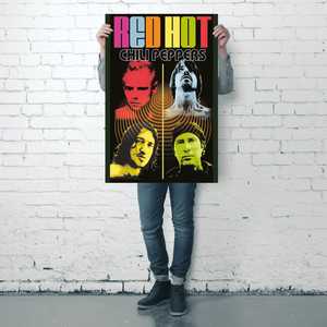 Affiche moderne Red Hot Chili Peppers Color Me Design pour décoration murale - Product Image 1