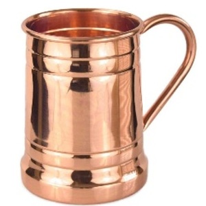 Tasse en cuivre massif fabriqué à la main de qualité supérieure Design Vintage classique poignée en cuivre poli couvercle de paille pour verres de cuisine à la maison classique - Product Image 5