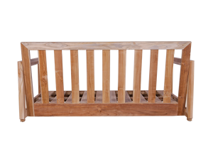 Sofá de exterior de doble Plaza Hawai en estilo moderno madera de teca sólida con comodidad duradera elegancia tropical para muebles de sala de estar - Product Image 3