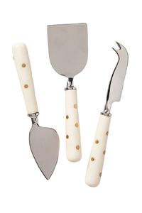 Nouveauté : Ensemble d'outils à fromage en acier inoxydable doré avec manche en résine, couteaux à fromage pour le petit-déjeuner, ensemble de spatules à beurre - Product Image 2