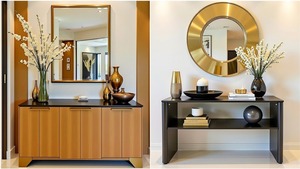 โต๊ะคอนโซลสแตนเลสทันสมัยโต๊ะหินอ่อนหินเผาสำหรับห้องนั่งเล่นห้องรับประทานอาหาร - Product Image 2