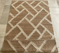 Direct Factory Indian Handmade Modern Flat Weave Jute Rug Jacquard Technics Dhurry Area Tapis pour un usage domestique pour les tapis de course
