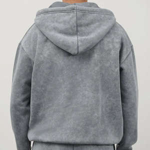 Sweat-shirt délavé pour homme, design haut de gamme, prix de gros personnalisé, nouvelle collection streetwear 2026, séchage rapide, respirant, en coton - Product Image 2