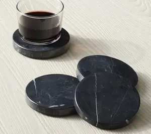Designer Indian Marble Coaster Sets Classic Casual Customized Color Luxury Eco-Friendly Stone Placemat Mats <b>Pads</b> For <b>Coffee</b> - Product Image 4