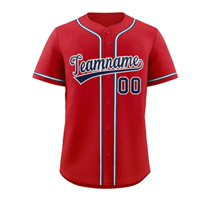 Camiseta de Béisbol Personalizada de Manga Corta con Cuello en V, 100% Poliéster, Secado Rápido, Impresión Digital, Estilo Uniforme de Béisbol, Venta al Por Mayor - Product Image 4