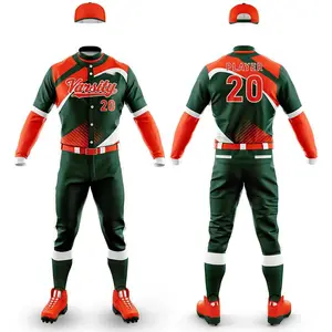 Divise da Softball a sublimazione della squadra giovanile jersey e pantaloncini Top uniformi da Baseball personalizzate