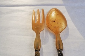 Cuillère en corne de buffle avec manche en bois pour la maison, taille 6 pouces, cuillère décorative en corne de buffle - Product Image 4