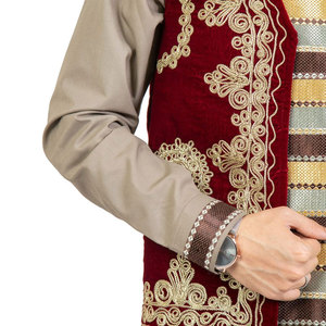 Afghani-Chaleco bordado a mano para hombre, chaleco de cintura estilo afgano, Vintage, hecho a mano - Product Image 5