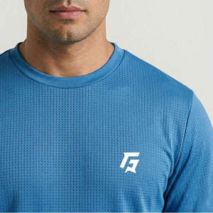 T-shirt de compétition RP (Bleu Impérial) 100% Polyester Respirant Compressé 200g Tricoté Confortable Fibre de Coton/Bambou - Product Image 5