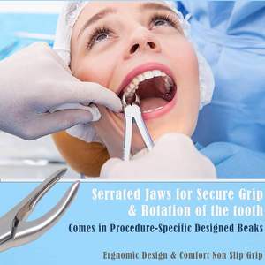 Pince d'extraction de dents en acier inoxydable Instruments dentaires Pince dentaire à motif américain Pince d'extraction dentaire - Product Image 3