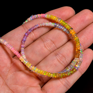 Ethiopian Opal Round <b>Beads</b>, Welo Fire Opal Gemstone <b>Beads</b>, Opal <b>Beads</b>, Multi Fire Opal <b>Beads</b>, Opal Gemstone For Jewelry Making - Product Image 3