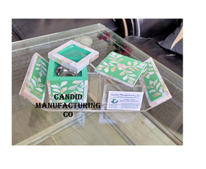 Juego de bandeja acrílica para regalo, quemador de incienso de anís estrellado, bandeja de madera para servir, caja de Chocolate decorativa con perlas, incienso de aromaterapia, Océano - Product Image 6