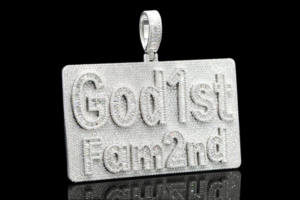 Colgante de Acero Inoxidable con Diamantes de Imitación CZ Estilo Hip Hop, Venta al Por Mayor Personalizada - Product Image 2