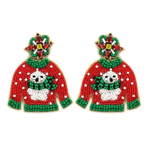 Pendientes de Diseño Bordados a Mano de Tendencia 2026 para Mujeres y Adolescentes, Estilo Clásico para Fiestas, Inspirados en la Costura de Punto de Cruz de la India - Product Image 1