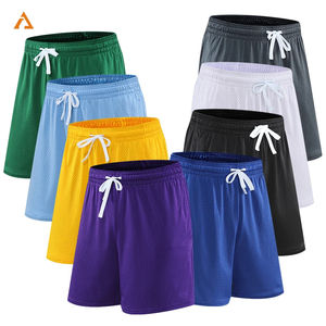 Men's New Fashion Summer Basic Training <b>Shorts</b> <b>5</b> <b>Inches</b> <b>Inseam</b> Custom Sublimation Basketball Mesh Casual Style Solid Pattern - Product Image 4