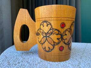 Tradebyd Verres rustiques écologiques faits à la main Charme en bois naturel sur tasse en plastique pour un usage quotidien - Product Image 2