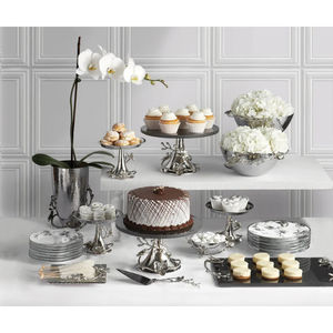 Elegante Frutero de Plata con Pedestal, Centro de Mesa Decorativo Floral para el Hogar, Uso en Restaurantes, Decoración de Cocina, Tazón para Servir Postres - Product Image 2