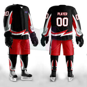 Conjuntos de Uniformes de Hockey sobre Hielo Transpirables y Ligeros Hechos con Tela 100% Poliéster, Duradera, que Absorbe la Humedad, Mayor Comodidad y Flexibilidad - Product Image 2